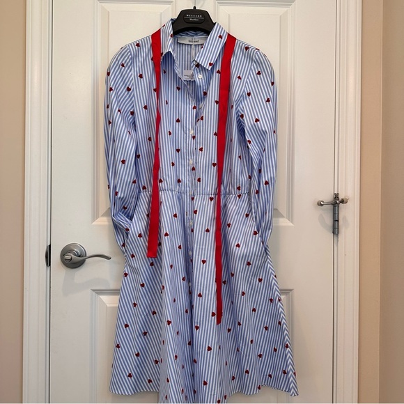 Intrend by Max Mara Poplin Heart Shirt Dress Size: Medium US4/6 Spring/Summer - Picture 7 of 15